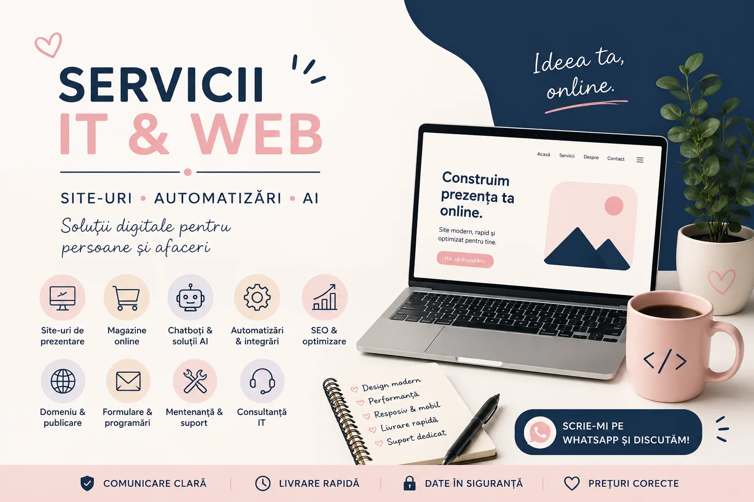 Servicii IT & Web – Site-uri, automatizări și soluții AI